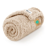 Luciphia Premium Fleece Pet Blanket for Small Medium Dogs Puppy Soft Sherpa Calming Cat Throw Blankets(Beige,57x40 inches)