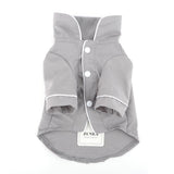 Zunea Dog Shirt Pajamas for Small Medium Size Dogs Soft Breathable Lapel Sleeping Clothes Indoor Pjs Two-Legged Pyjamas Shirts Outfits Holiday Party Pet Apparel Gray 5XL