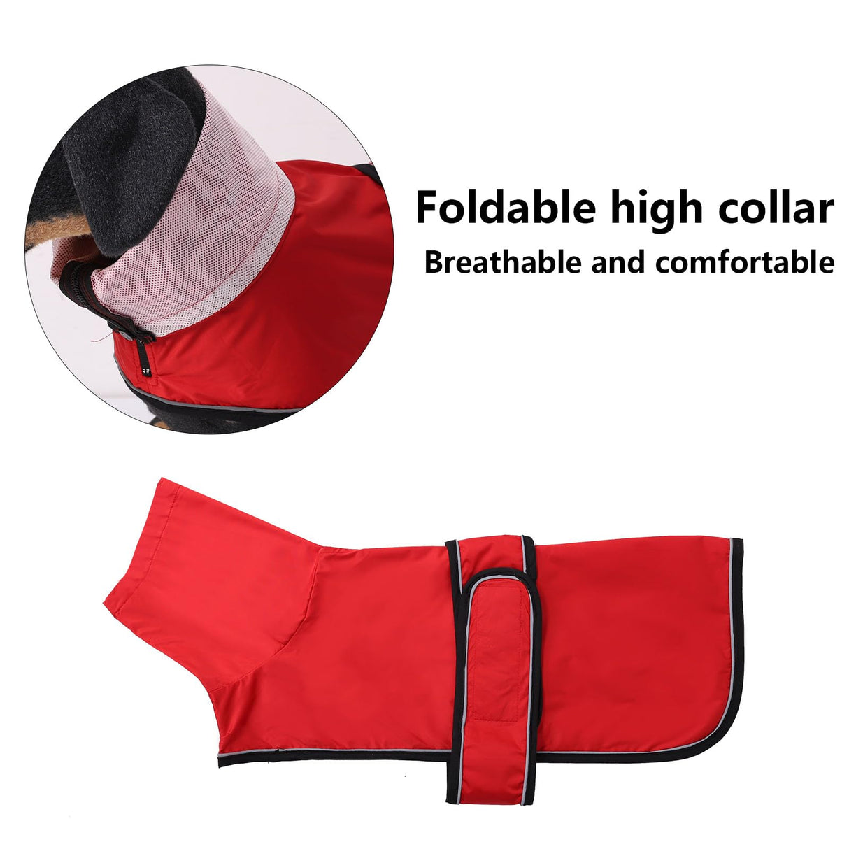Dachshund Raincoat Weiner Dog Clothes Corgi rain Coat Jacket Hook Loop Closure Great for Dachshund Weiner Corgi Long Back Breeds Red S