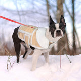 Namsan Medium-Large Dog Coat for Winter, Fleece Dog Jackets with Leash Hole Large Breeds, Warm Doggie Coats for Medium Dogs, Dogs Vest with Adjustable Magic Tape, Easy to Wear, L