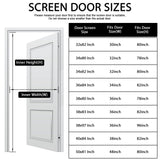 YRH Magnetic Screen Door with Stay Open Buckles - Door Curtains Heavy Duty Self-Sealing Mesh,Powerful Magnets (Fit for Door Size:36x82 Inch,Screen Itself Size:38x83 Inch, Black)
