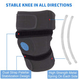 Nvorliy Plus Size Knee Brace for Knee Pain, Extra Large Knee Brace for Women and Men, Adjustable Knee Support with Side Stabilizers for Knee Pain Relief, Arthritis, ACL, LCL, MCL, Injury Recovery (3XL/4XL, Black)