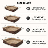 INVENHO Orthopedic Dog Beds Large Sized, XL Washable Egg-Crate Memory Foam Dog Couch with Washable Removable Cover, Waterproof Lining and Nonskid Bottom