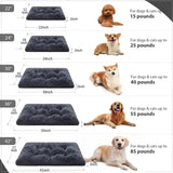 Vonabem Large Dog Bed XL, Washable Dogs Crate Pad 42 Inch, Plush Soft Pet Mats for Sleeping, Anti Slip Kennel Pads 41 * 27 inch Dark Grey