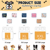 Rezutan Blanket for Large Dogs, Cat Flannel Washable Soft Pet Mat Throw Cover for Kennels-Beds, Sofas, Furniture Protection, Cute Paw Pattern, Black, 80x60 Inch