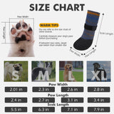 Mihachi Anti Slip Dog Socks, Dog Boots for Hardwood Floors Prevent Licking, Traction Control Waterproof Rubber Sole Paw Protectors for Small Medium Large Dogs, Blue Medium