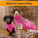 Lelepet Dachshund Sweater, Turtleneck Dog Sweaters for Small Dogs, Warm Pullover Knitted Pet Coat, Cold Weather Dachshund Clothes, Fall/Winter Cozy Outfit (XS-XL)