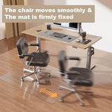 [Thickened to 2.0mm] 60"x 75"Computer Chair Mat for Hardwood, PVC Office Mat for Hardwood Floor, Anti-Slip Rolling Chair Floor Protector, Floor Cover for Rolling Desk Chair, Gaming Chair, Office Chair