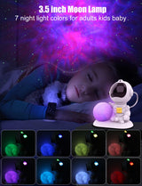 Astronaut Galaxy Projector, 3 in 1 Star Projector with 3.5 inch Moon Lamp, Remote & Timer, 33 Light Effects Space Projector for Bedroom, Kids Adults Room Decor Aesthetic, Gifts for Christmas Birthdays