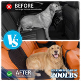 Datanly Back Seat Extender for Dogs, Dog Car Seat Cover with Storage Organizer, Waterproof Scratch Proof Cover for Cars Trucks and Suvs Front or Back (Large 29"x20"x22")