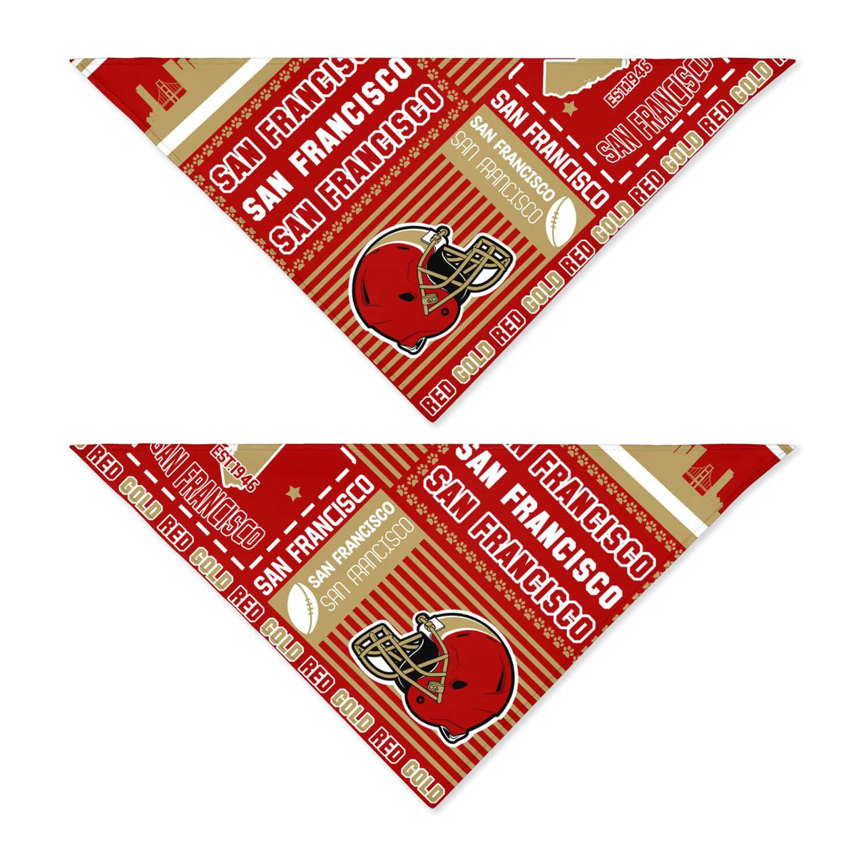 Pet Dog Bandana for Dogs, Football Cats Cotton Reversible Triangle Bid Scarf Perfect Game Day Dog Gifts