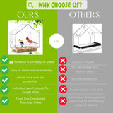 Window Bird Feeder with 4 Super Strong Suction Cups for Cat Elderly Kids,Large Clear Bird House with Detachable Seed Tray&Drainage Holes,Bird Feeder Window for Outside Viewing Wild Birdsy.