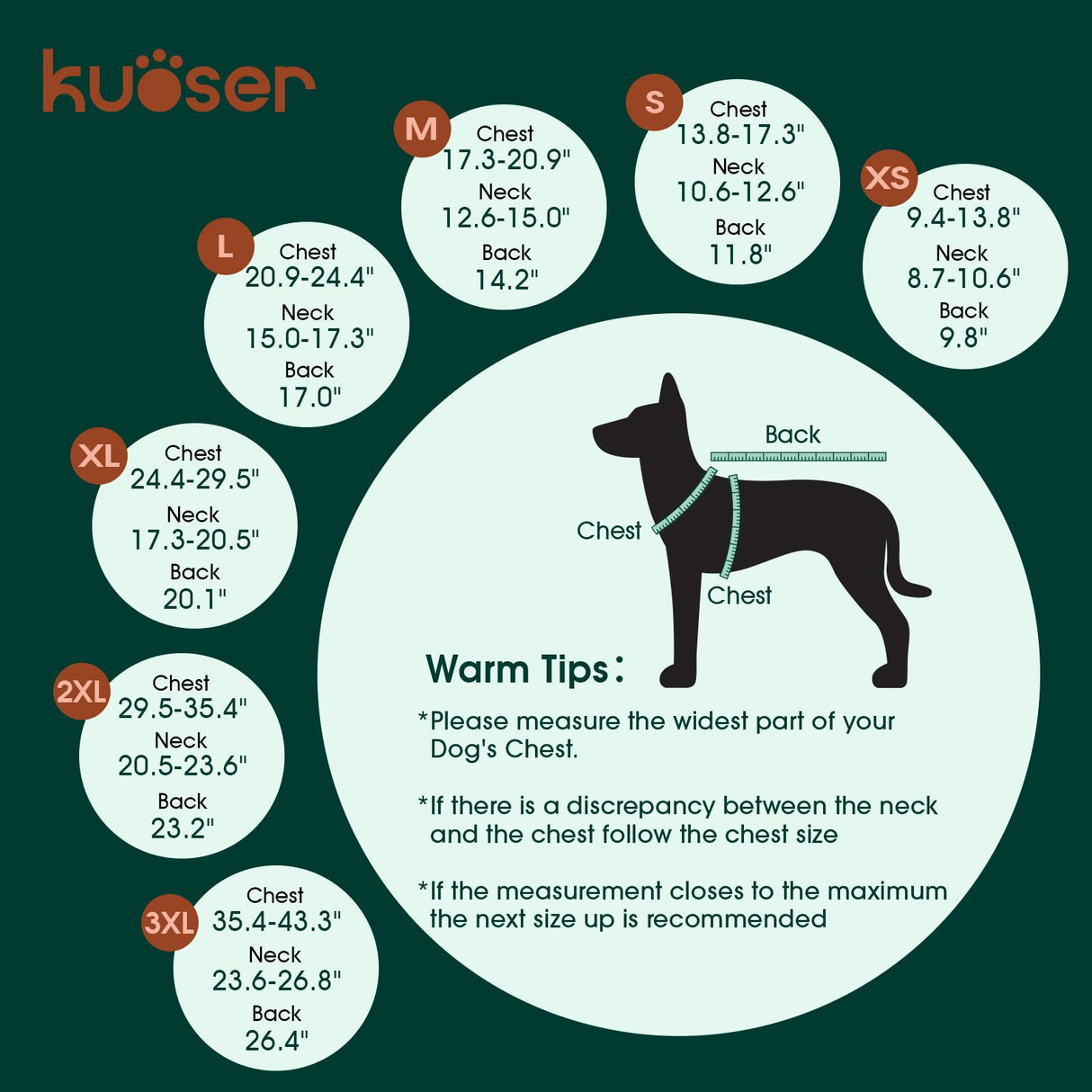 Kuoser Reversible Dog Coat – Warm Fleece & Quilted Waterproof Dog Jacket, Double-Sided Cold Weather Dogs Winter Coat with Harness Hole, Windproof Pet Snow Vest for Small Medium Large Dogs, Pink 2XL