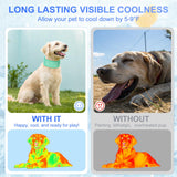 BEAUTYZOO Dog Cooling Bandana, 2-Pack Instant Chill Ice Neck Cooler Wrap for Outdoor Summer, Adjustable Reusable Pet Scarf Lasts 2 Hours, Heat Relief Prevent Sunstroke for Small Dogs 9"-14" Blue