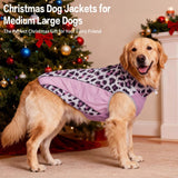 UNIPUP Dog Coats for Large Dogs with Harness Built in, Waterproof Dog Jacket Warm Pet Winter Coat Snowsuit for Cold Weather, Reflective Fleece Windproof Jacket, Purple, U-LDMF05XXL