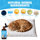 LHQR Cat Melatonin Natural Calming Liquid - 60ML Calming Drops for Dog for Anxiety & Stress Relief - Separation, Thunder, Fireworks Support - Calming Pet Supplement for Small Large All Breeds