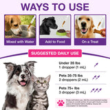 Melatonin for Pets, Melatonin for Dogs, Sleep Aid for Dogs, Melatonins for Cats, Support Aanxiety & Stress Relief, Promotes Relaxation and Deep Sleep, 2Oz Chicken Flavor