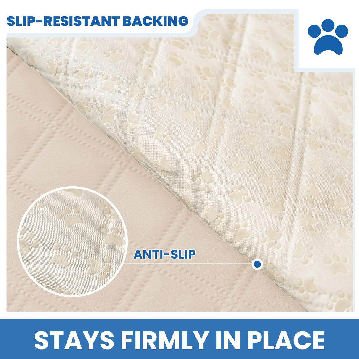 CYCMACO Waterproof Dog Blanket, Non-Slip Soft Pet Bed Cover, Couch Cover for Dogs Washable, Protects Sofa, Furniture, Crate, Car, Tear Resistant Leakproof Pet Blanket (30x53 Inch, Beige)