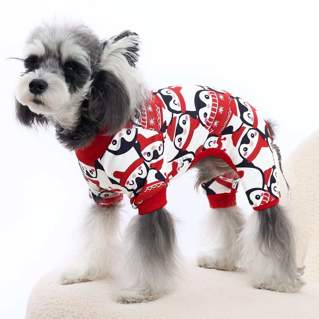 XPUDAC 4 Pack Dog Pajamas Cute Soft Dog Clothes for Small Medium Dogs Boy Girl Stretchy Pjs Jammies Outfit Puppy Onesies, Medium