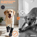 EXPAWLORER Anti Slip Dog Socks to Prevent Licking Paws, Winter Snow Dog Boots & Paw Protectors Booties for Hardwood Floors with Heart Grippers, Dog Shoes for Small Medium Large Senior Dogs Black S