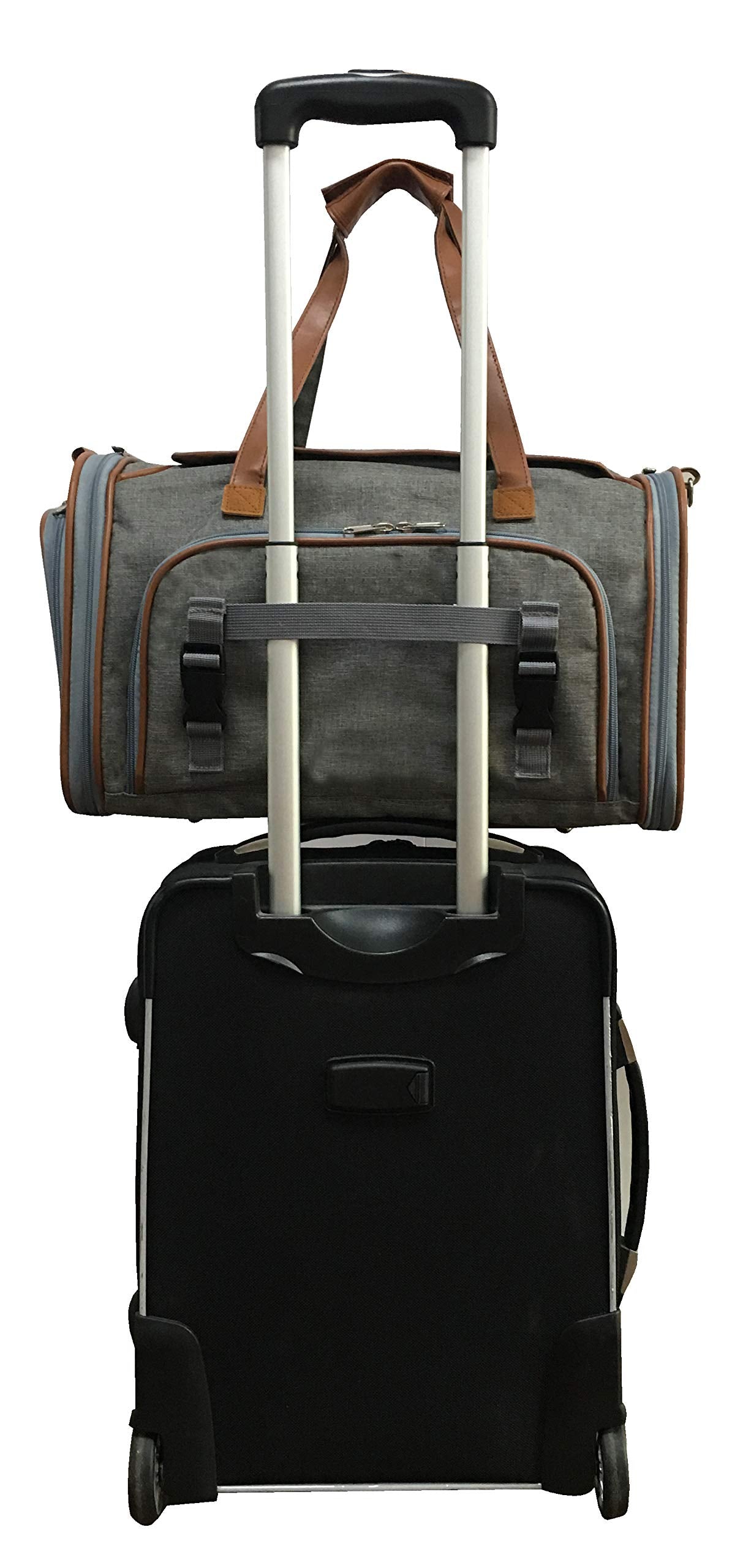 Mr. Peanut's Gold Series Big Apple XL Expandable Pet Carrier V3.0 (Charcoal Ash)