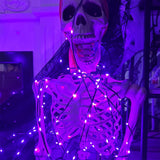 WATERGLIDE Extra Long 328 FT Halloween Lights, 1000 LED Outdoor Fairy String Lights, Green PVC Copper Wire Christmas Lights, Plug in 8 Modes & Waterproof for Tree Party Home Yard Decor, Purple