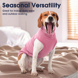 IECOii Small Dog Sweater,Stretch Fleece Vest - Pink, Medium,Warm Pullover for Winter Spring and Fall, Soft & Lightweight Dog Sweatshirt Indoor Outdoor Clothes,Turtleneck for Small Medium Dogs Girl Boy