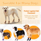 SYEIIYU 4Pcs Anti-Slip Dog Socks, Dog Shoes with Double Sides Grips for Hot/Cold Pavement,Paw Protectors for Small Medium Large Senior Dogs, Traction Control Boots for Hardwood Floors-Brown-XS
