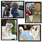Dog Winter Fleece Sweater, Soft Warm Thermal Pajamas for Boy & Girl Puppies Jumpsuit Clothes for Small Medium Breed (S,Brown)