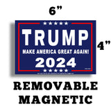 VIBE INK 2024 Donald Trump Yard Signs Made in USA 24x18"" Make America Great Again with Metal Stands, Navy
