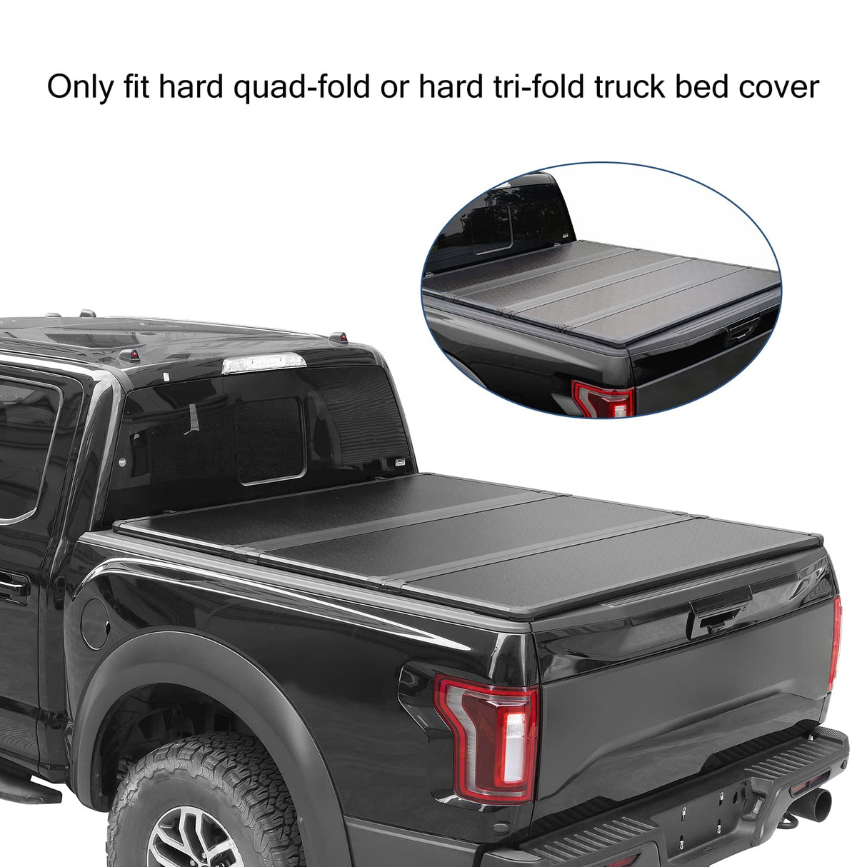 DICMIC Truck Tonneau Cover Replacement and Accessories Part Kit for Hard Tri-fold & Quad-fold Truck Bed Cover Include Nut, T-Bolt and Tonneau Cover Clamp, 4X Rear Clamp