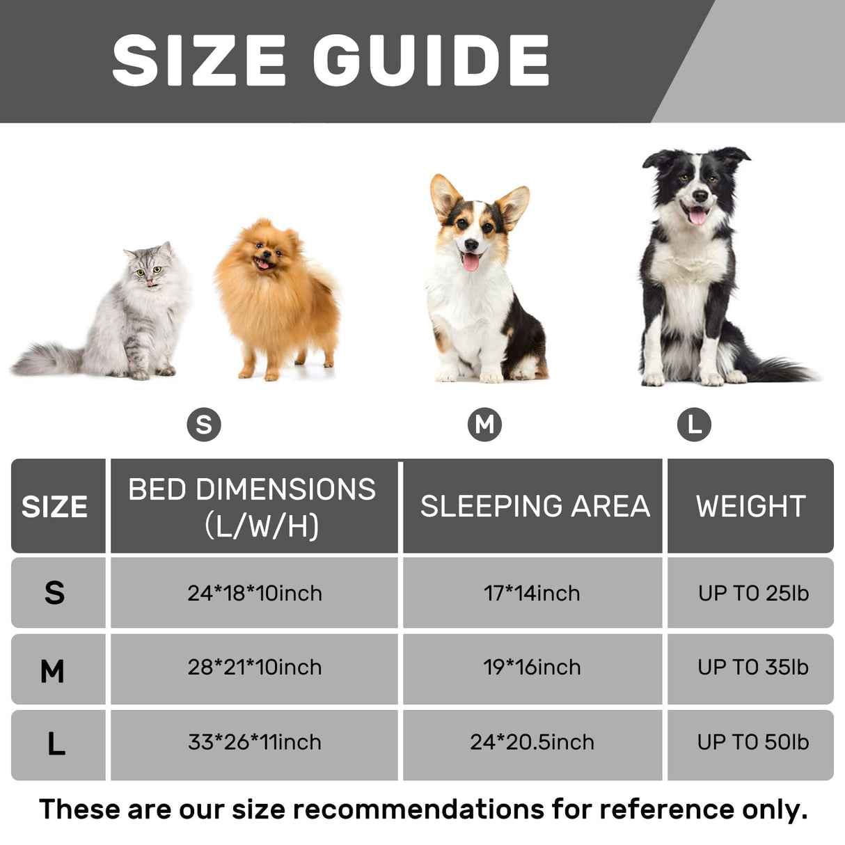 Hollypet Fluffy Dog Cat Bed Pet Couch Beds Plush Soft Warming Washable Puppy Bed for Small Medium Dogs and Large Cats, Leopard, 24" L x 18" W x 10" Th