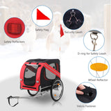 PEXMOR Dog Bike Trailer, Folding Bike Trailer for Dogs, Pet Trailer Cart for Bicycle, Bike Cargo Wagon Carrier Attachment w/Universal Hitch & 20" Quick Release Wheel Red