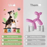 kin+kind Pet Vitamins and Supplements - Immune Support Supplement for Dogs & Cats - Natural Dog Supplements & Cat Supplements w/Organic Ingredients for Healthy Immunity - Made in USA - 8 oz (Large)