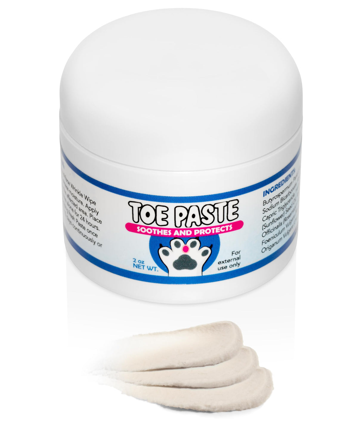 Squishface Toe Paste - Dog Paw Balm, Dog Paw Yeast Care, Soothing Dog Paw Cream for Happy, Healthy Paws! 2oz.