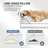 Sytopia 7" Thick Orthopedic Dog Beds for Extra Large Dogs, Canvas Dog Bed with Chew Proof Fabric Cover, Ups to 150 Pounds, 35D Memory Foam Dog Beds with Waterproof Liner & Washable Cover, Light Grey