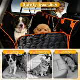 Falafa Dog Car Seat Cover for Back Seat, Waterproof Non-Slip Car Seat Cover for Dogs Pets, Car Back Seat Protector Portable Dog Hammock, Suitable for Cars, SUVs and Trucks