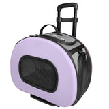 Pet Life ® 'Final Destination' Military-Grade Hardshell and Light 2-in-1 Wheeled or Carrying Travel Airline Cat and Dog Carrier Crate or Portable Pet Kennel