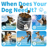 POPPAW Calming Chews for Dogs – Calming Treats for Anxiety, Stress, Separation, Travel & Thunder, Non-Drowsy Alternative to Melatonin, Calm & Focus with Chamomile & Ashwagandha, Bacon Flavor, 90Ct