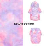 Mklhgty Tie Dye Dog Hoodie Puppy Sweater Sweatshirt, Cold Weather Coat Pet Clothes for Dog Cat
