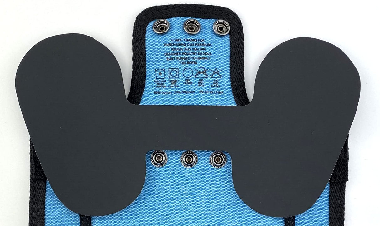 DOWN UNDER OUTDOORS 4 Pack Medium-Large Saddles with Adjustable Straps, Poultry Saver, Protector, Apron, Supplies, Care Products (Mixed Colors)