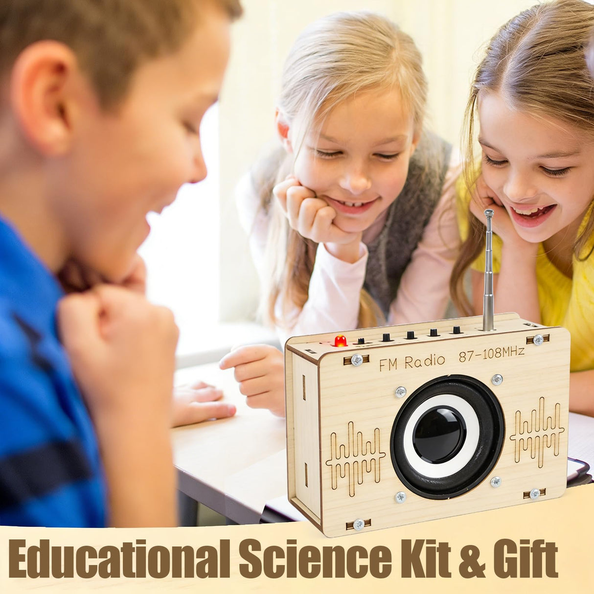 STEM Toys for Ages 6-8-13 Science Kits DIY Building Your Own Radio Craft for Kids Gadget Gifts for 7 9 11 12 14+ Year Old Boys Girls Teen Circuit Engineering Electronics Project Summer Camp Activities