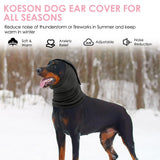 KOESON Dog Calming Hoodie, Soft No Shake Ear Wraps for Dogs, Adjustable Dog Ear Muffs Noise Protecion, Head & Neck Covers for Dogs for Thunder, Firework, Grooming, Separation Anxiety, Hematoma