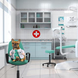 NACOCO Halloween Dog Doctor Costume - Pet Dentist Clothes Cat Funny Uniform Green Outfit Apparel Adjustable for Small Medium and Large Dogs(Green Dentist, L)