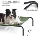 Love's cabin Elevated Cooling Dog Bed for Large Dogs, Portable Indoor & Outdoor Raised Pet Dog Cat Cot, Durable Summer Frame with Breathable Mesh, Olive Green, 48 inches