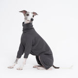 ESCCBOO Cozy Cotton Fluffy Underwear Onesie for Italian Greyhounds and Whippets, Super Soft Warm Pajamas and Jumpsuit(Large, Grey)