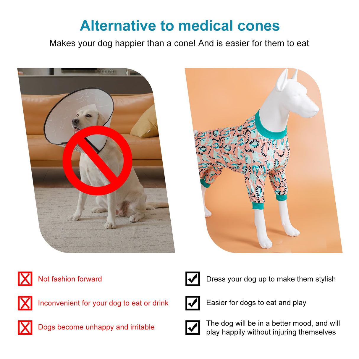 LovinPet Pitbull Dog Pjs for Large Dogs, Pet Anxiety Relief Pajamas, Sun Protection Dog Shirt Comfy Stretchy Fabric, Pastel Lemur Print, Pajamas for Pitbulls, Pitbull Party Clothes,3XL