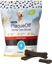 Load image into Gallery viewer, ProDen PlaqueOff System Dental Care Bones - Dog Teeth Cleaning Bones for Oral Hygiene -Medium/Large Canine Formula - Bacon Flavor -17 oz(Packaging May Vary)

