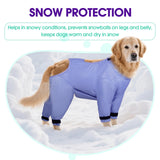 OUOBOB Waterproof Dog Bodysuit for Large Dogs, Dirt Guard Dog Jacket for Muddy Walks & Wet Weather, Lightweight Bodysuit for Belly Protection for Shiba Inu, Shelties, Bulldogs - L