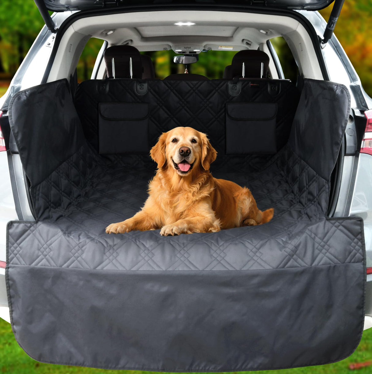 snugcubby Cargo Liner for Dogs 55"x91" Dog Rear Cargo Liner for SUV Cargo Mats for Back Car Trunk Mat for SUV Dog Trunk Cover with Side Walls